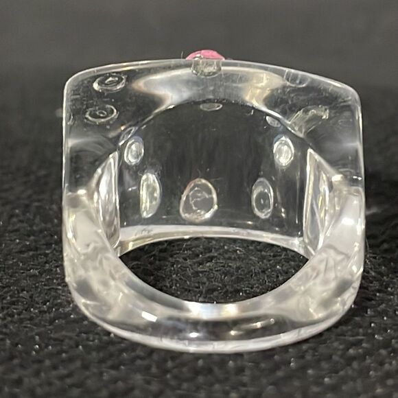 Clear ring with rhinestones - Picture 5 of 7